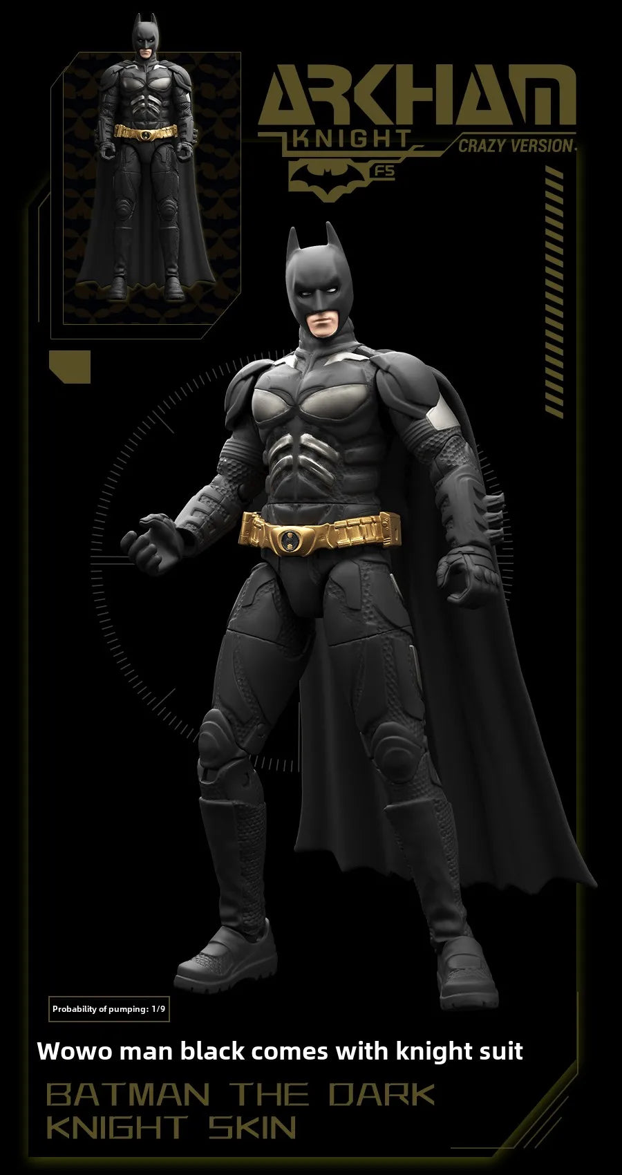 New F5 Batman Arkham Knight Assembled Model Blind Box 11style 10cm Action Figure Collection Model Toys