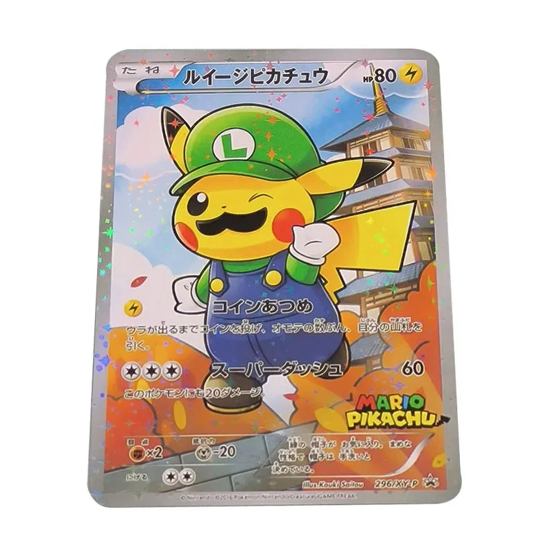 10PCS/Set DIY PTCG Japanese Version Self-made Pocket Monster Card Cartoon Anime Peripheral Collection Game Card