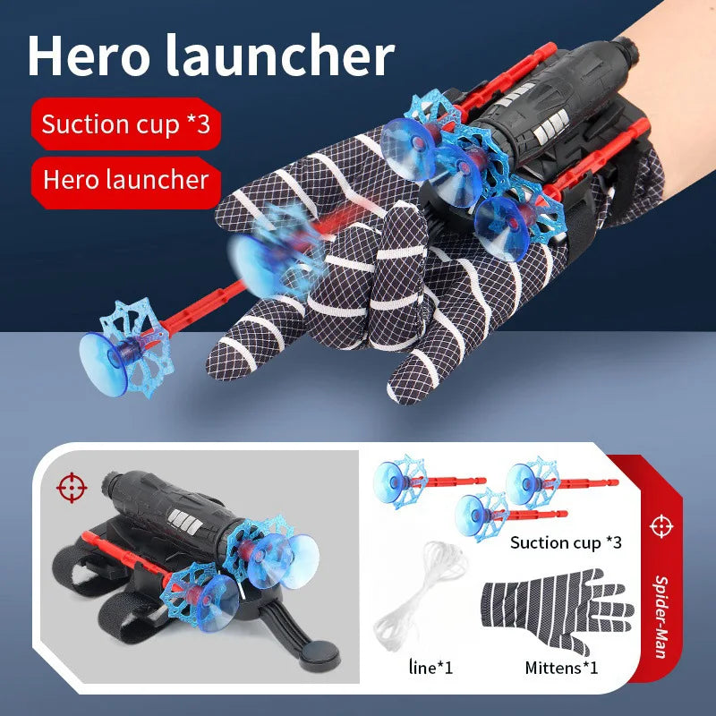 Anime Character Children Wrist Spiderman Glove Launcher Set Role Play Figures
