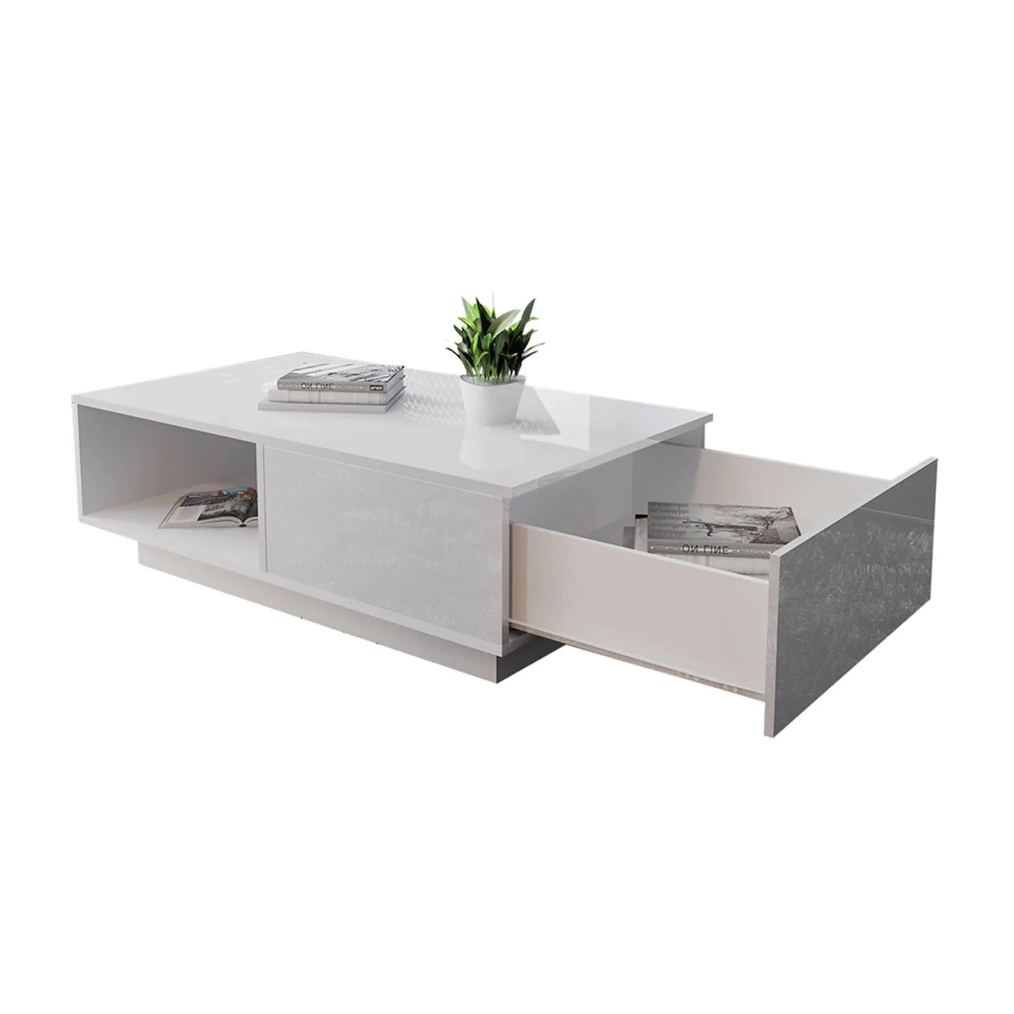 Rectangular Coffee Tea Table Storage Living Room