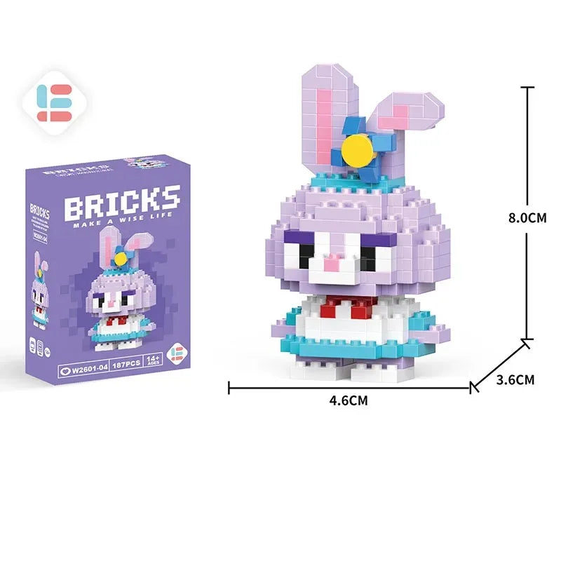 Disney LiLo Stitch Toys Building Blocks Pokeman Pikechu lega Anime Cartoon Character Model