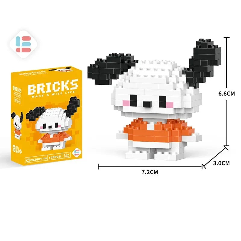 Disney LiLo Stitch Toys Building Blocks Pokeman Pikechu lega Anime Cartoon Character Model