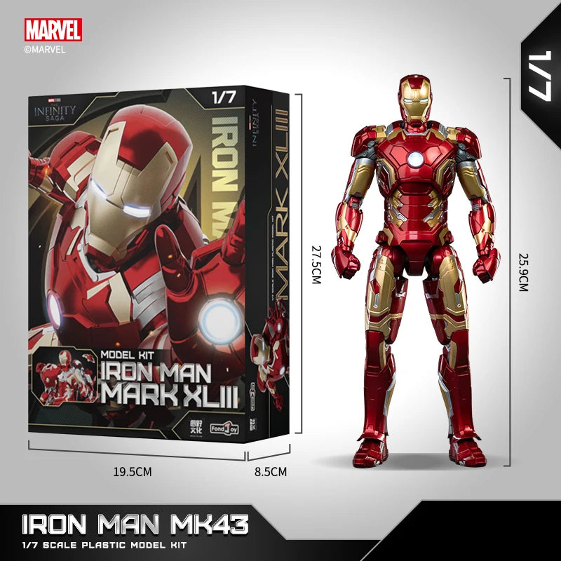 Marvel Anti-Hulk Armor Assemble Toy Movie Character Model 18 Inches Action Figures LED Emit Light Model Gift