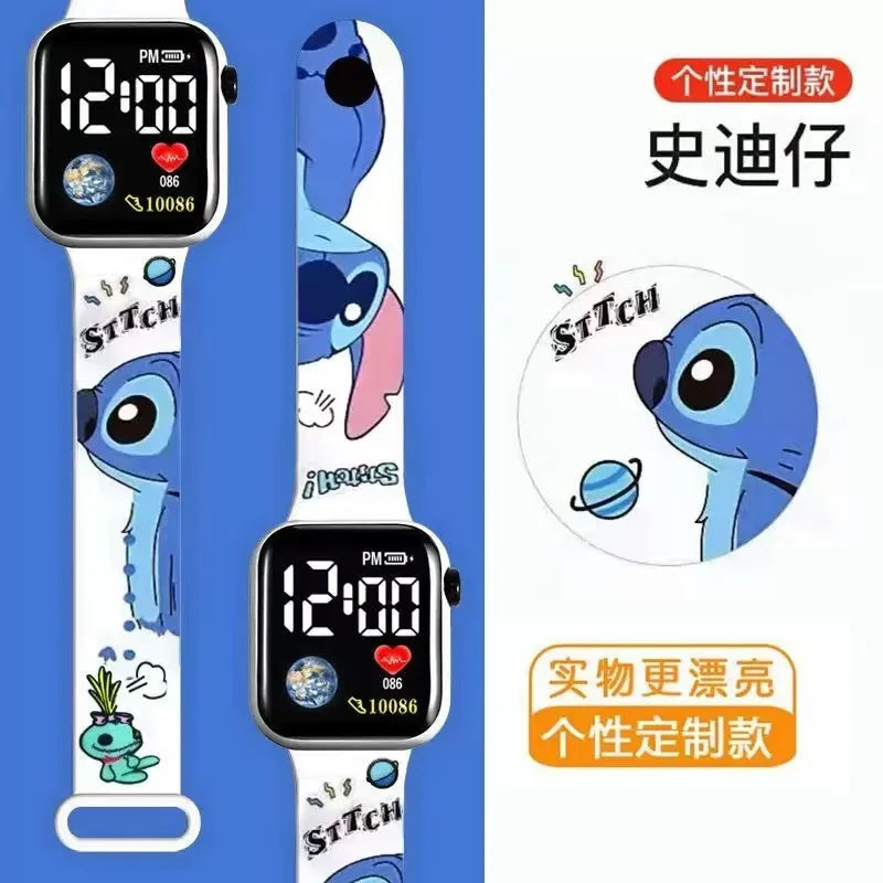 New Cartoon Color Printed Student LED Electronic Watch Fashionable