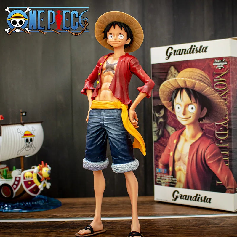 28cm One Piece Luffy Action Figure - Transforming Smiley Face Doll Model Kit