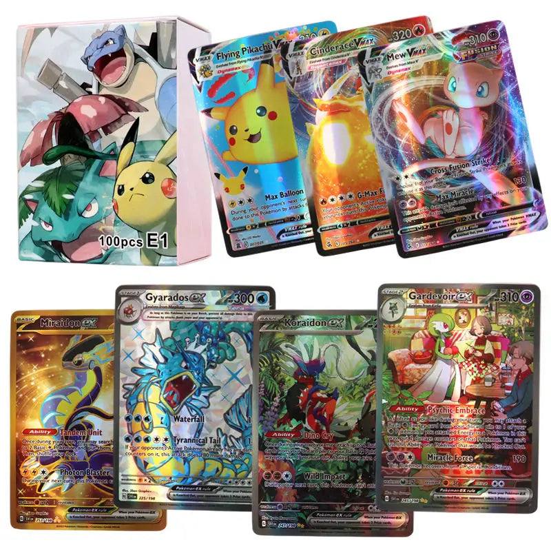 New Holographic Pokemon Cards Scarlet Violet 80Vmax 20EX English Letter Pokemon Trading Card