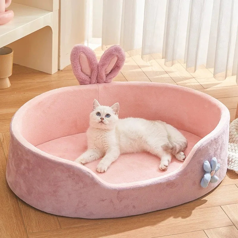 Detachable Washable Dog Sleeping Bed Soft Comfortable Warm Cat Bed for Four Seasons