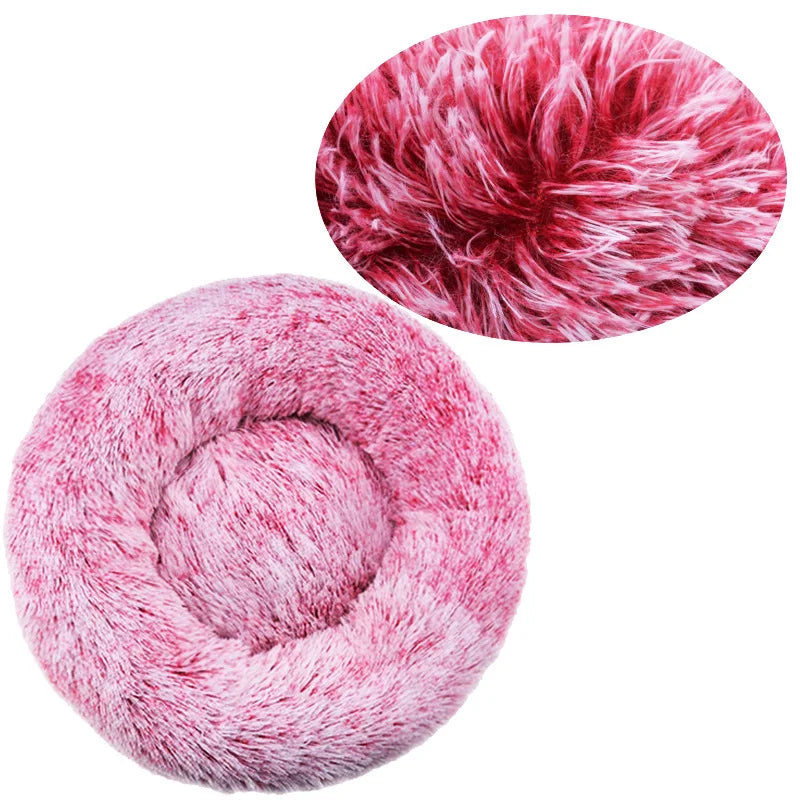 40-90cm 6 Sizes Round Super Soft Pet Bed for Large Dog & Cat
