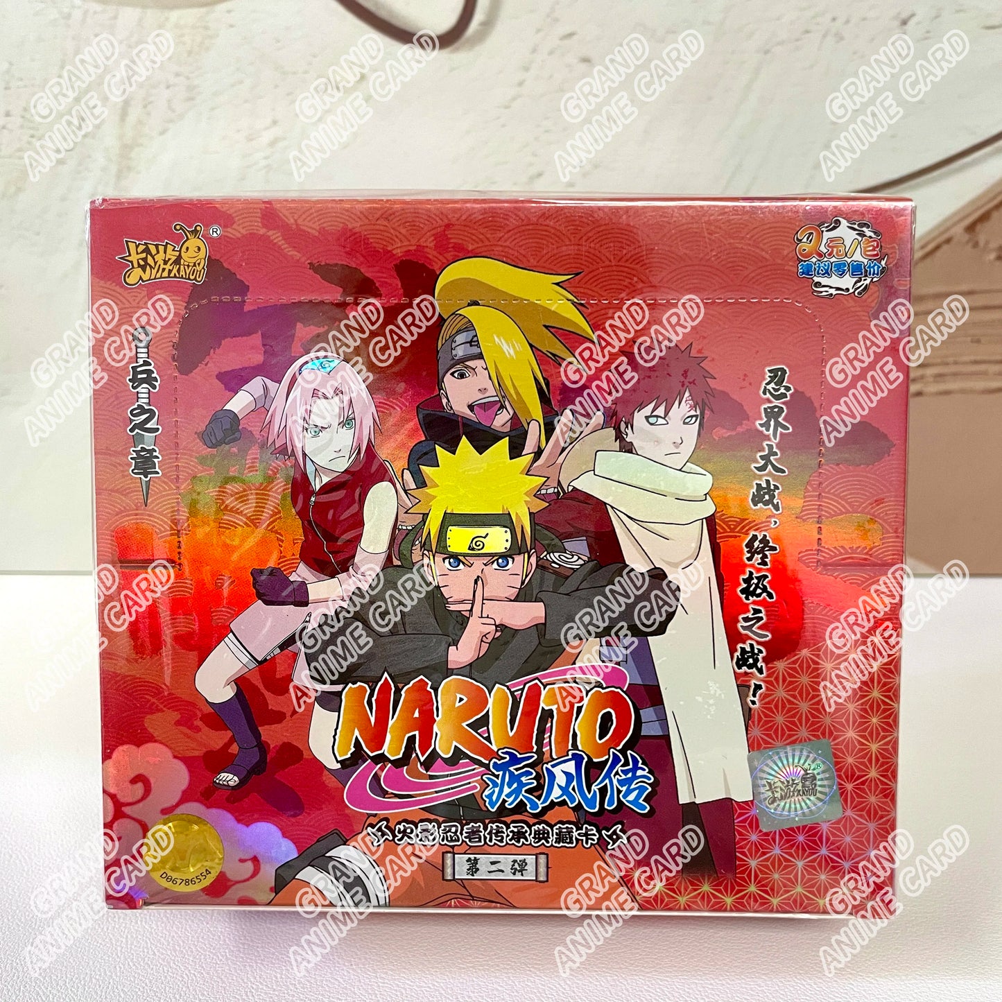 KAYOU Genuine Naruto Cards T2W9 T2W8 Booster Box Anime TCG Rare Ninja World Fight Chapter Collection