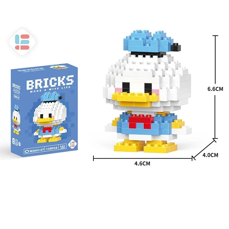 Disney LiLo Stitch Toys Building Blocks Pokeman Pikechu lega Anime Cartoon Character Model
