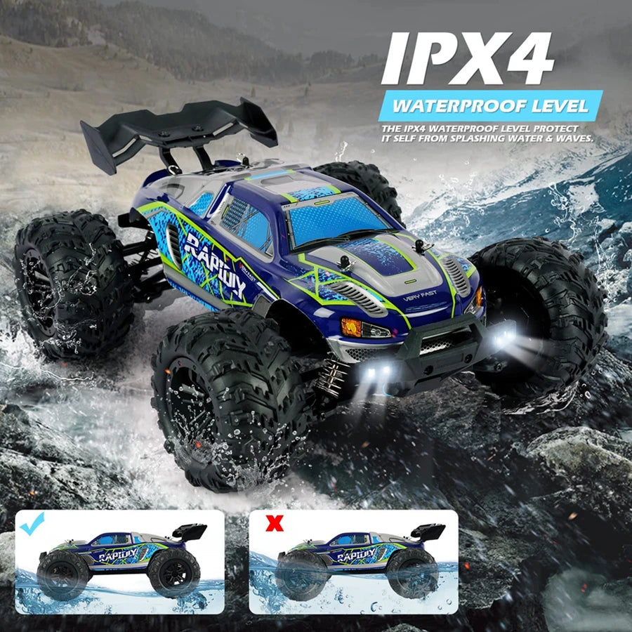 4WD 1:16 80KM/H Super Brushless 50KM/H Brushed RC Car 4x4 Off Road High Speed Drift Racing Truck Toy Kids Adults