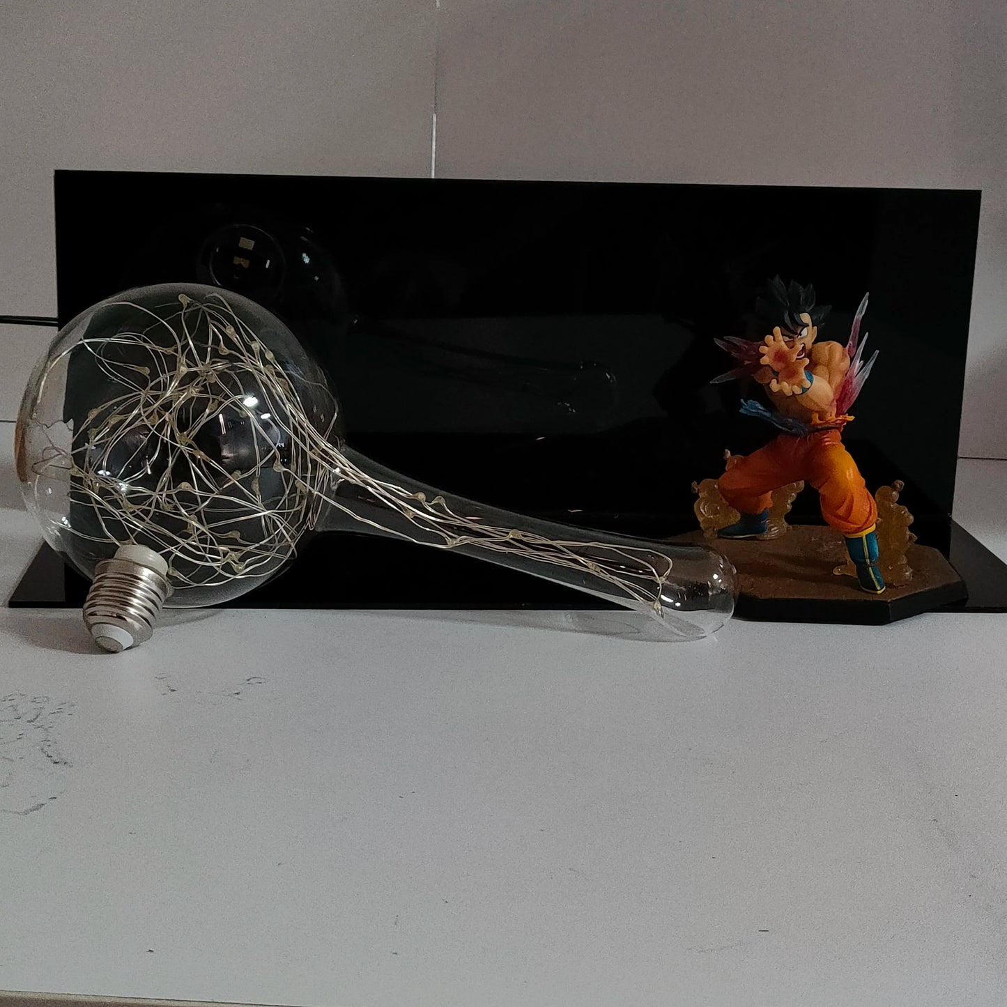 Dragon Ball Anime Son Goku KaMeHaMeHa Colorful Lamp Led Bulb Action Figures Model DIY Decoration