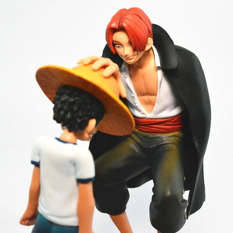 18cm One Piece Anime Figure Four Emperors Shanks Straw Hat Luffy Action Figure