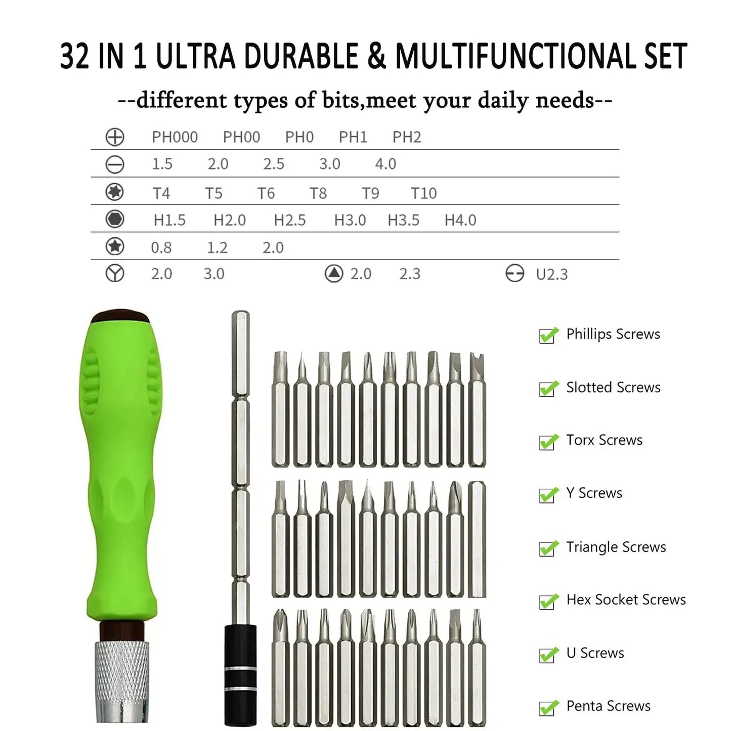 Multifunctional tool screwdriver set 32 in 1 screwdriver machine electronic product maintenance and disassembly tool set