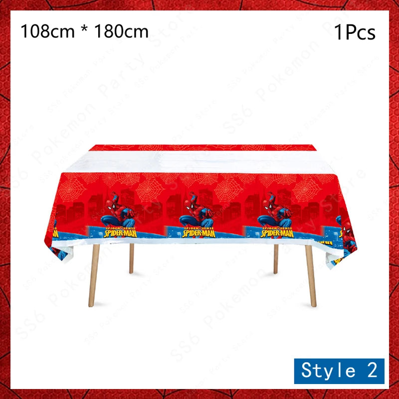 Spiderman Birthday Party Decorations Disposable Tableware Plate Cup Napkins Bags Supplies Set