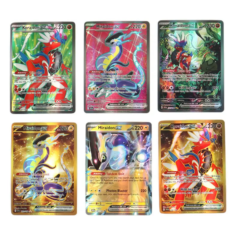 New Holographic Pokemon Cards Scarlet Violet 80Vmax 20EX English Letter Pokemon Trading Card