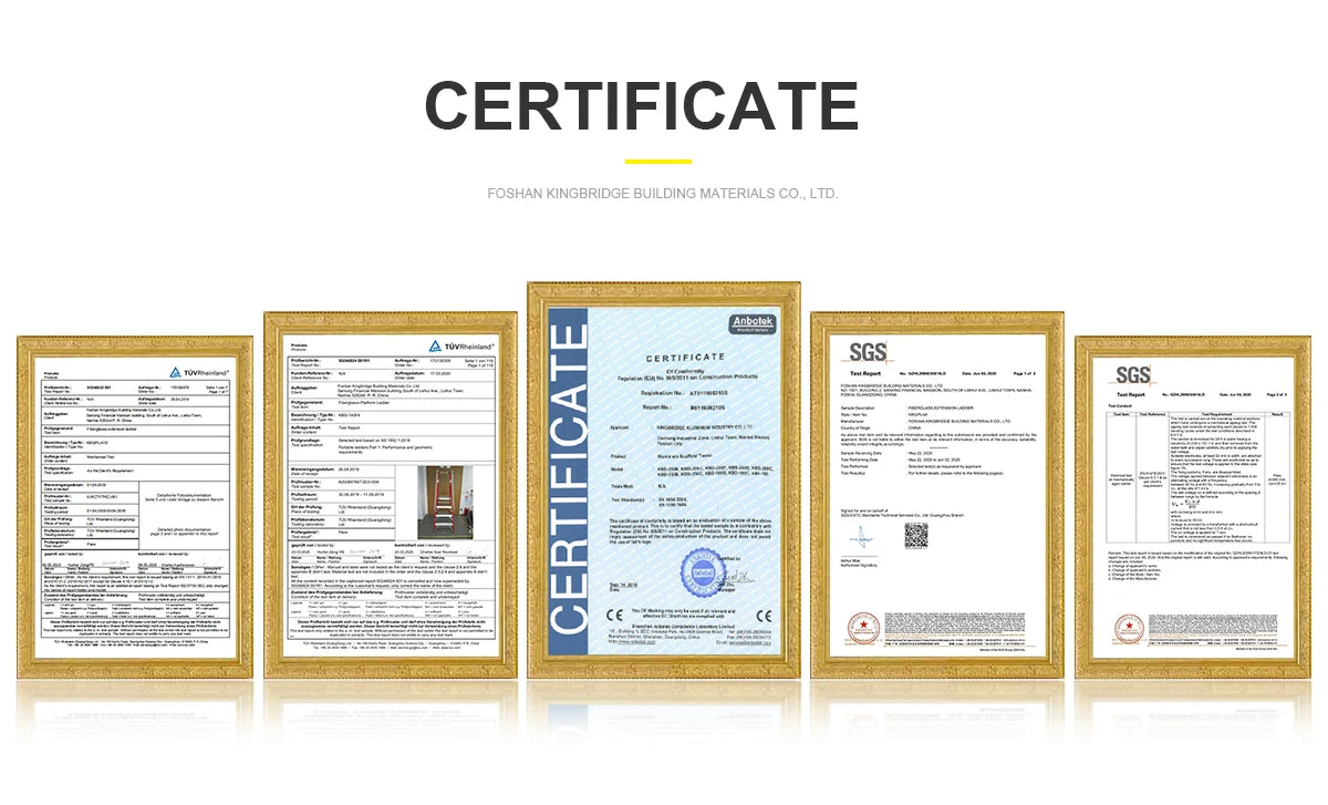 EN61478 Fiberglass Single Section Straight Strengthen Step Support And Handrail Ladder For Electricians