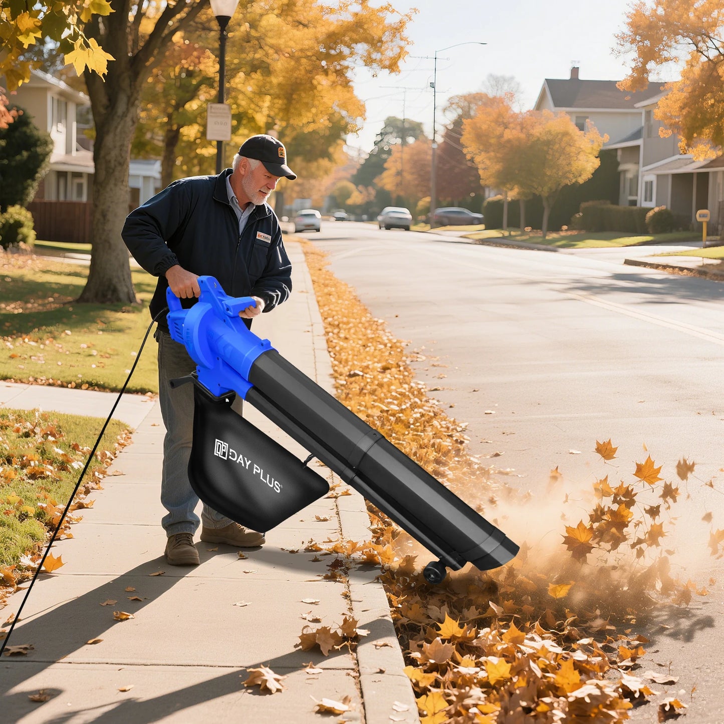 3-in-1 Lightweight Leaf Blower, Garden Vacuum & Mulcher for Easy Clearing of Leaves & Waste in Garden, Patio & Driveway