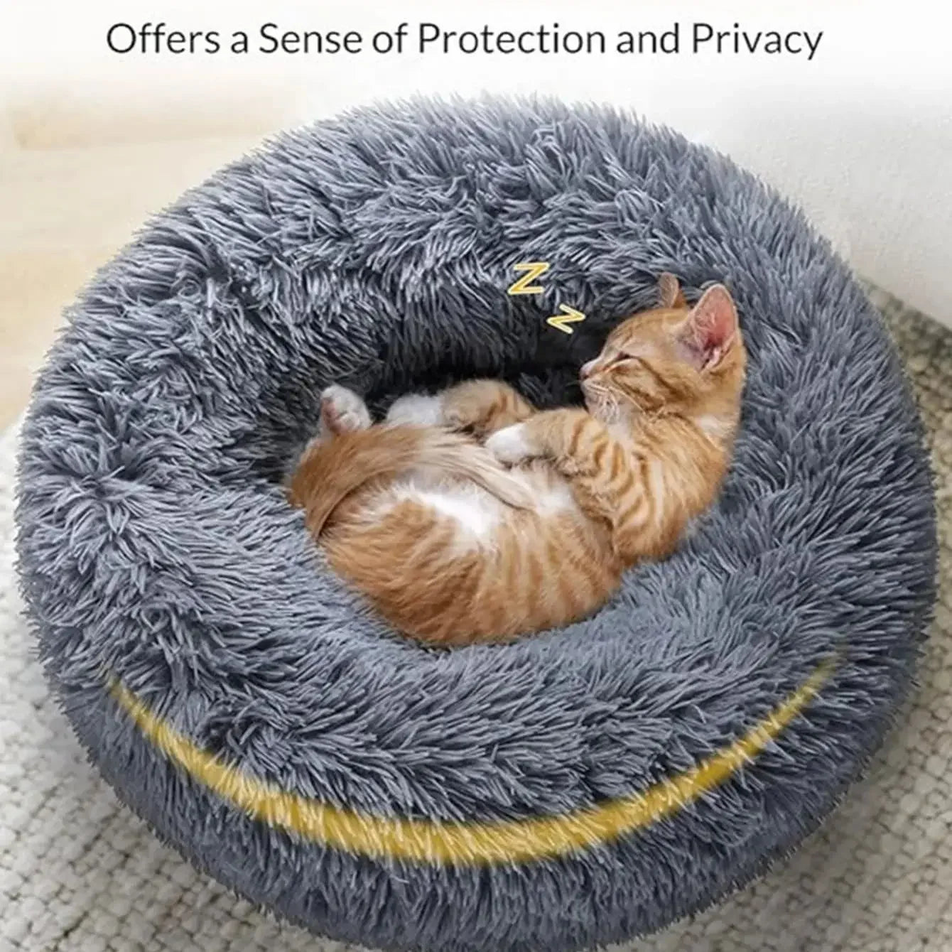 40-90cm 6 Sizes Round Super Soft Pet Bed for Large Dog & Cat