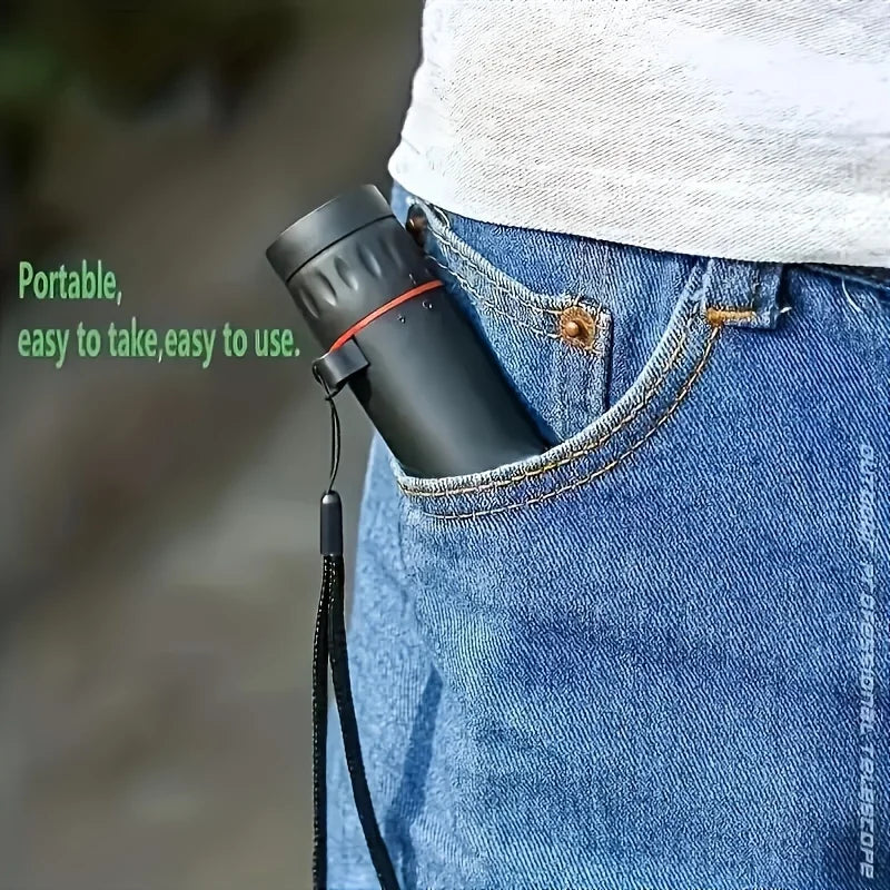 Monocular Telescope, Compact Portable for Travel, Hiking, Fishing, Camping, Stargazing, Concerts & Bird Watching