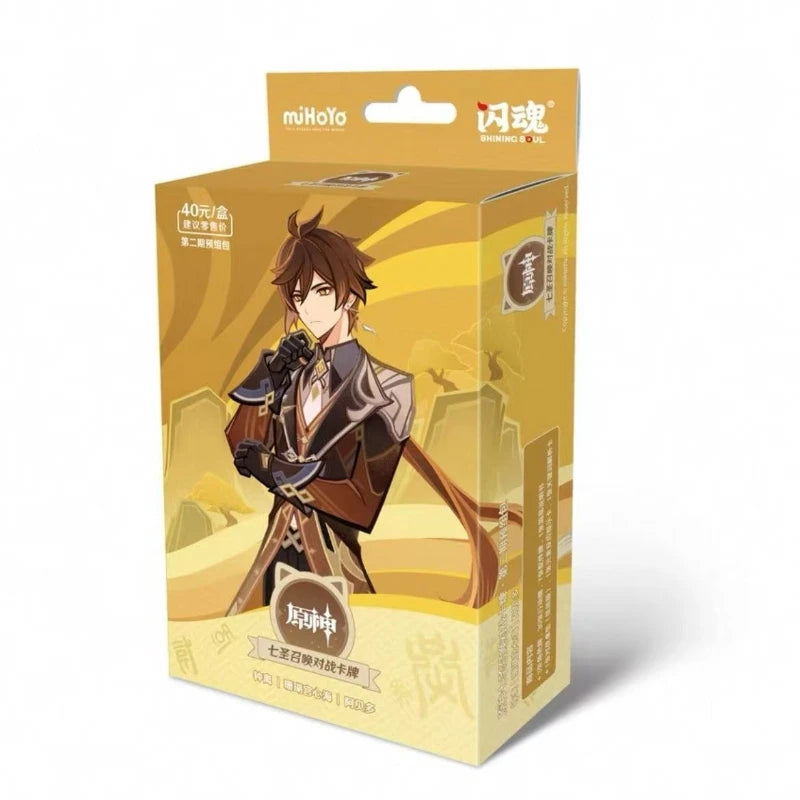 Genuine Genshin Impact Card Seven Saints Summon Battle Competitive Card Booster Pack Collect Peripheral Collectible Cards