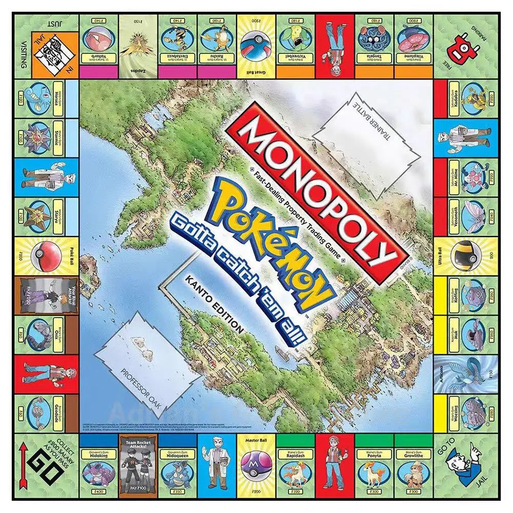Pokémon City Urban Edition Monopoly Johto Edition Children's Board Game