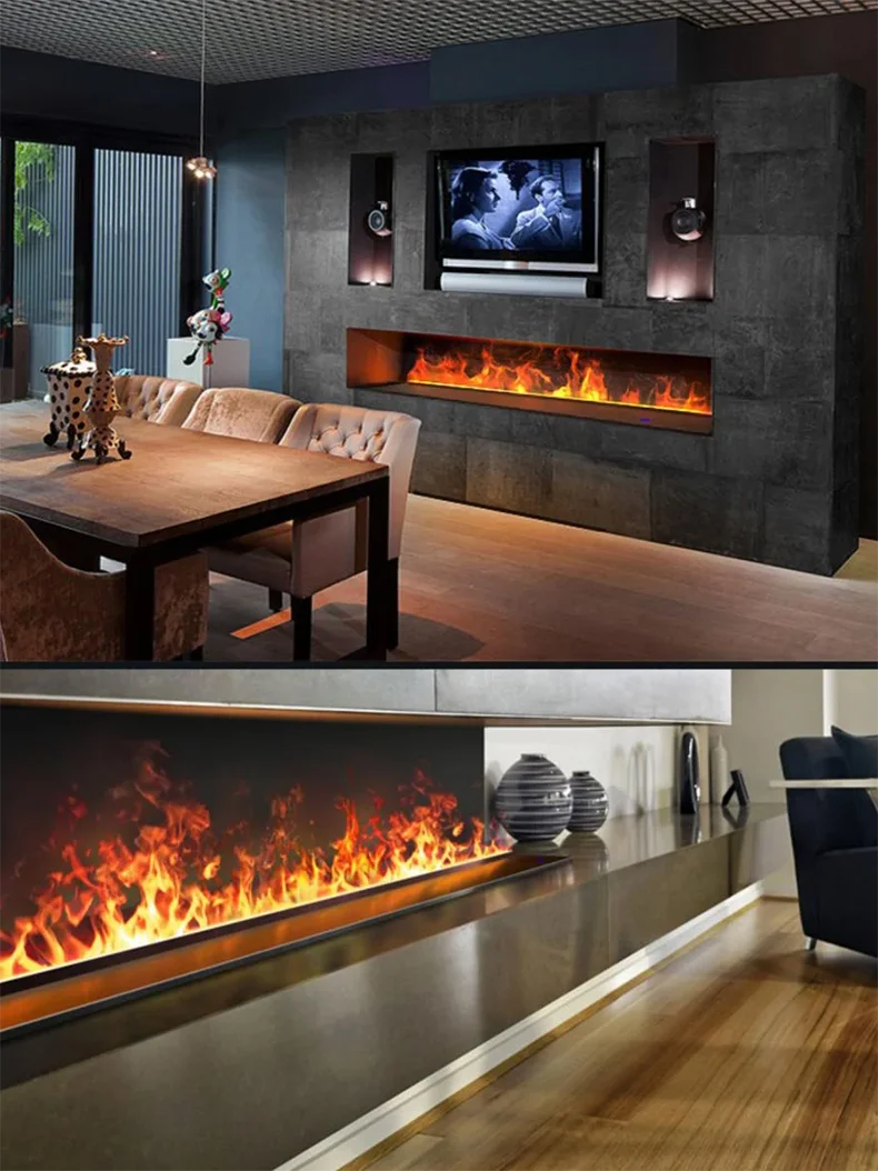 3D Atomizing Fireplace For Living Room Multi-color Fake Flame Electronic Remote Control Water Steam