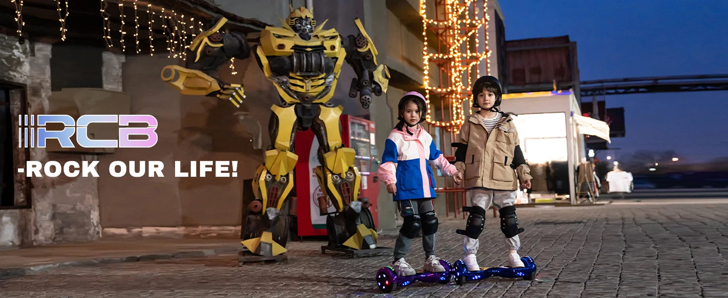 RCB Kids Hoverboard 6.5 Inch Self Balancing Electric Scooter 2 Wheel with Speaker LED Lights