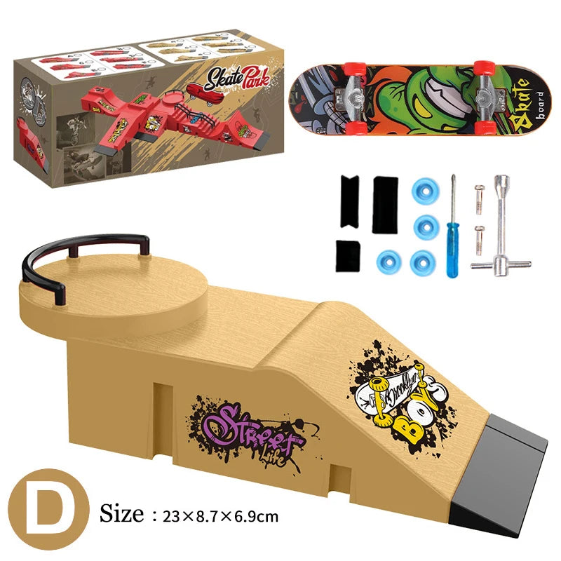 Children Finger Sports Toys Finger Skateboard Game Park Site Set Gift Toys