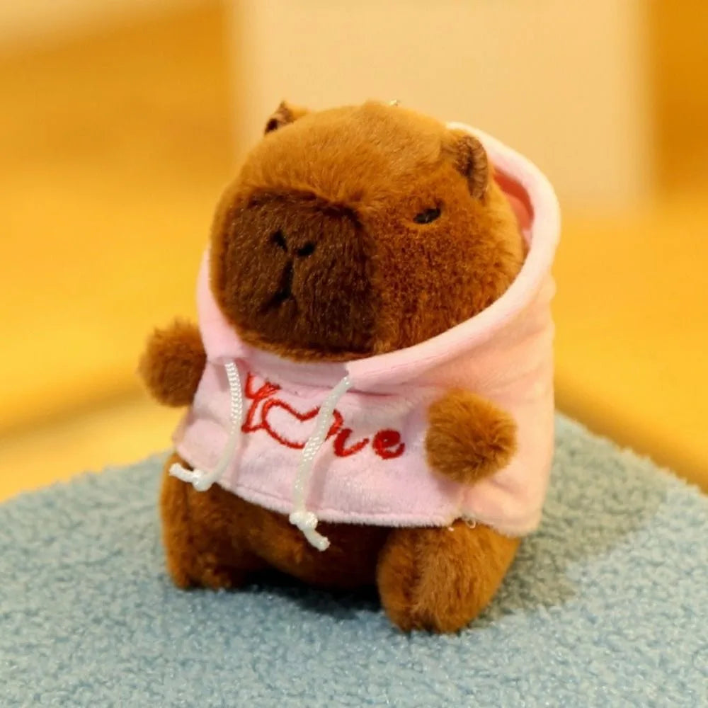 Cute Capybara Plush Toy Hoodie with Wings Simulation Doll Small Size Stuffed Animals