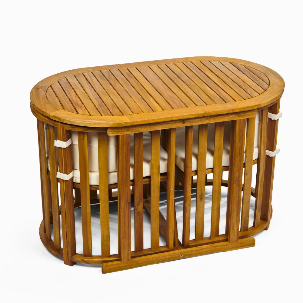 Chiltern Compact Acacia Wood Dining Bistro Set Outdoor