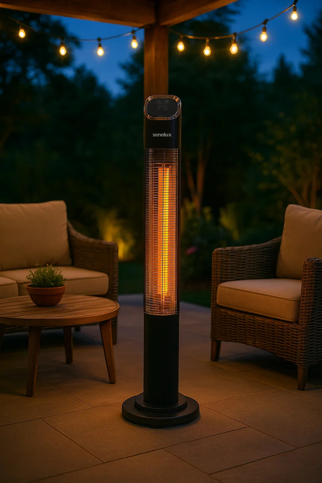 Free Standing Patio Heater with Remote Control for Gardens and Patios
