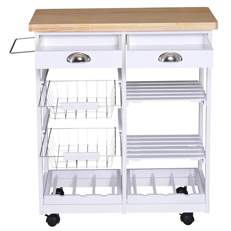 Richards Solid Wood Top Kitchen Cart