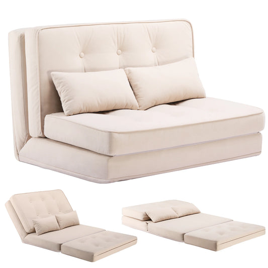 Folding Sofa Bed Adjustable Lazy Tatami Sofa Convertible Floor Couch 5 Levels Adjustable Backrest Lounge Chaise