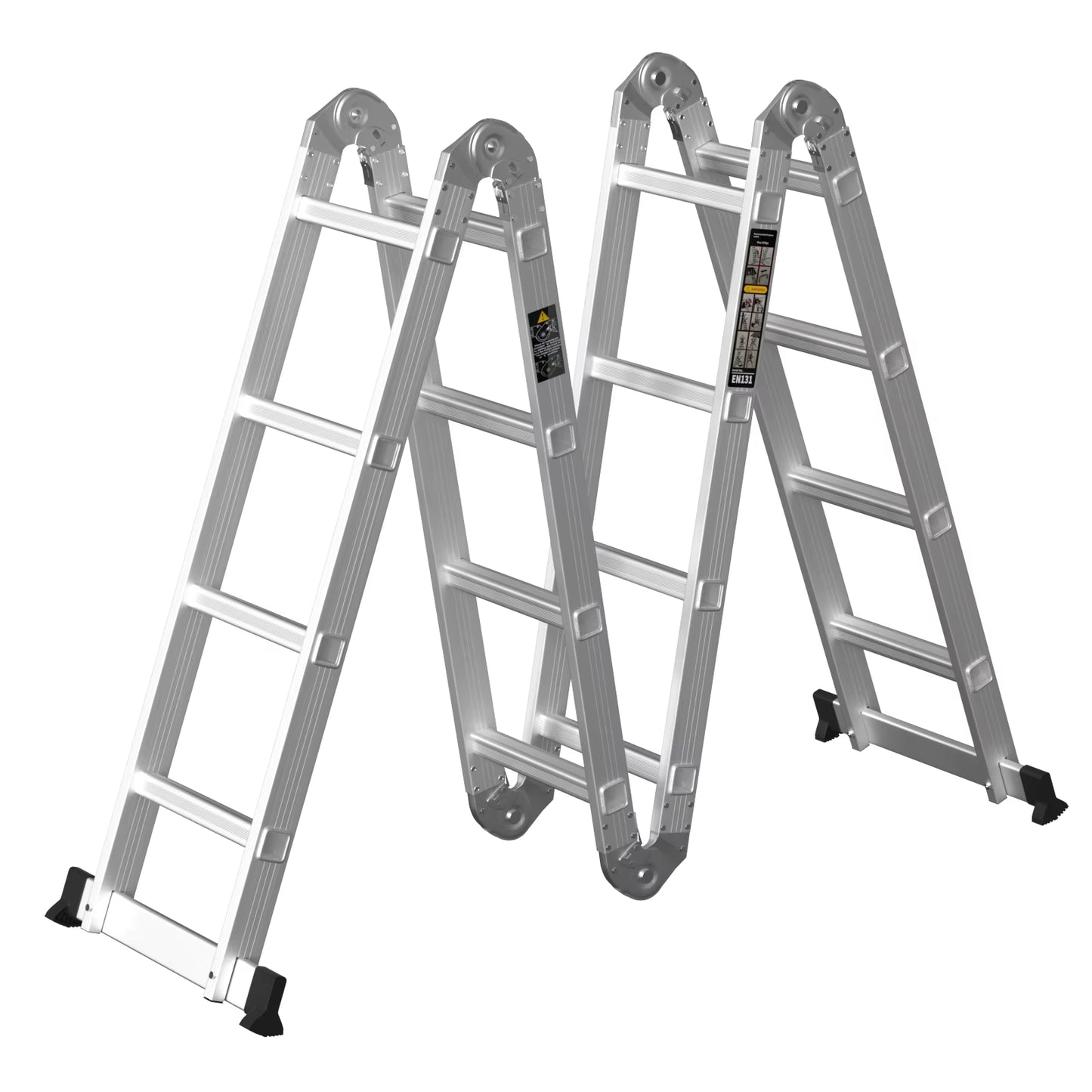 4.7M Telescopic Ladder, Multi-Purpose Extendable Aluminum Ladders, 14 in 1 Folding Adjustable Telescoping Step Ladder Portable