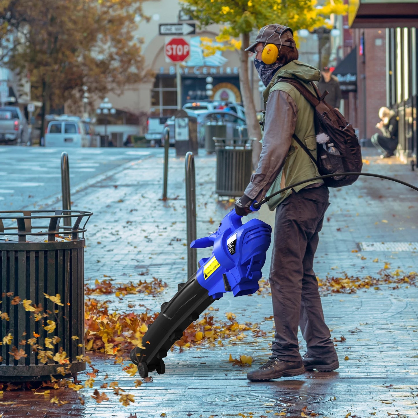 3000W Garden Vacuum and Blower for Efficient Patio and Garden Cleanup, 13 m³/min Airflow
