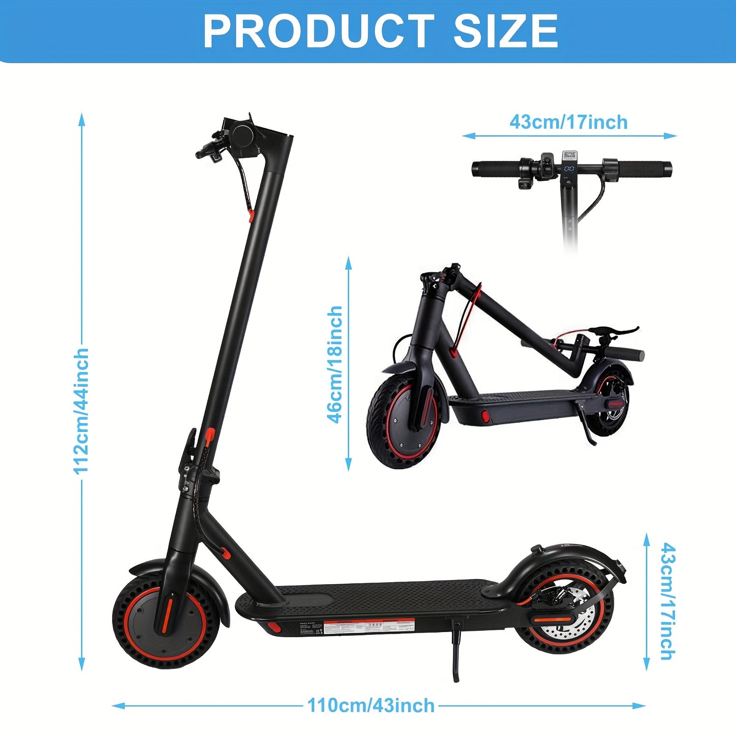 8.5-inch Adult Electric Scooter, 350W Motor, Foldable Kick Scooter with Front Headlights And Phone Holder, Range Of 20 Miles Max Load 120kg