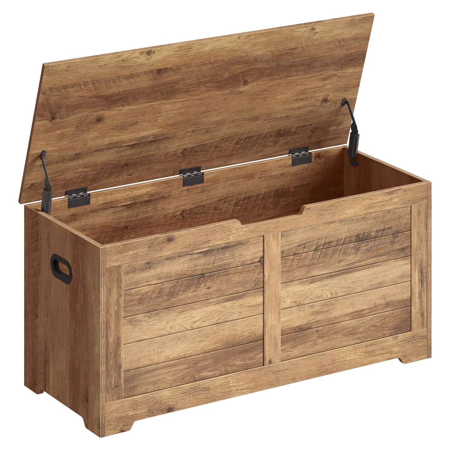 Storage Chest, Storage Bench, Blanket Box with 2 Safety Hinges, Shoe Storage Bench, Rustic Style, 40 X 100 X 46 Cm