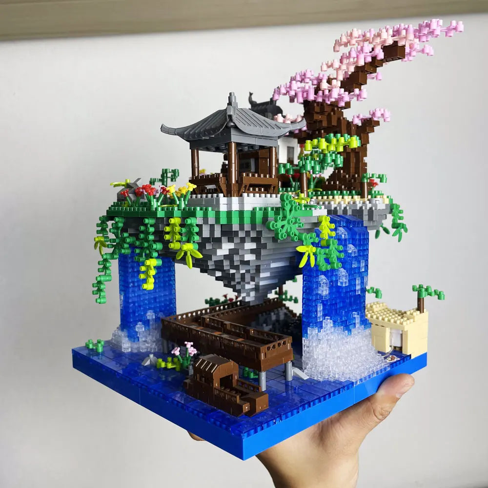 Peach Blossom Pond Building Blocks: Exquisite Traditional Chinese Architecture for Home Decor and Collectors