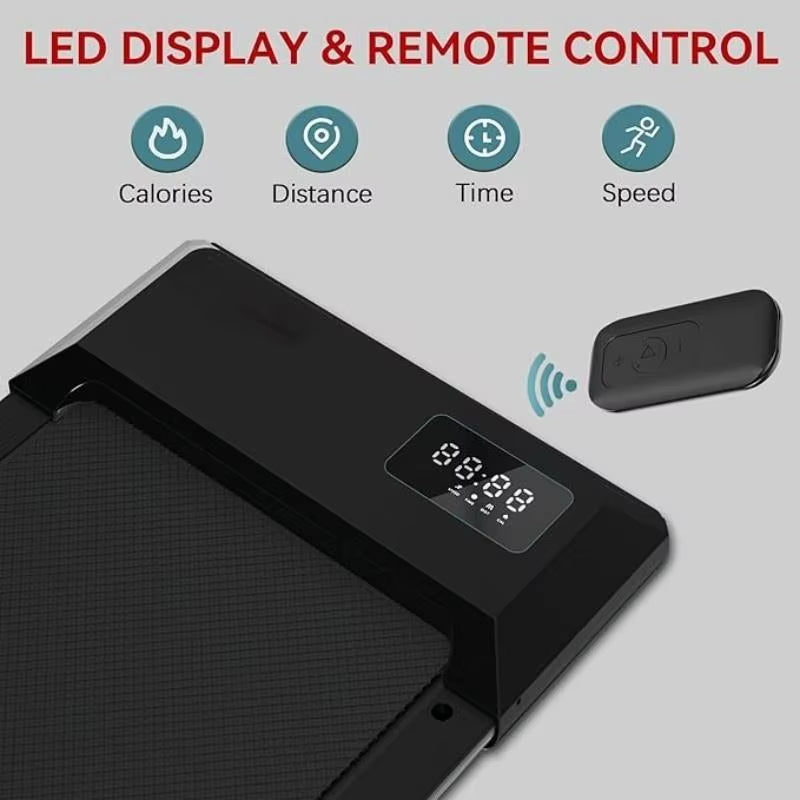 300 Ibs Weight Capacity 2.5 HP 2 in 1 Portable Treadmill for Home with Remote Control LED Display Walking Pad
