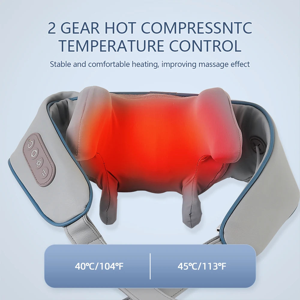 Wireless Neck and Back Massager for Cervical and Trapezius Relaxation