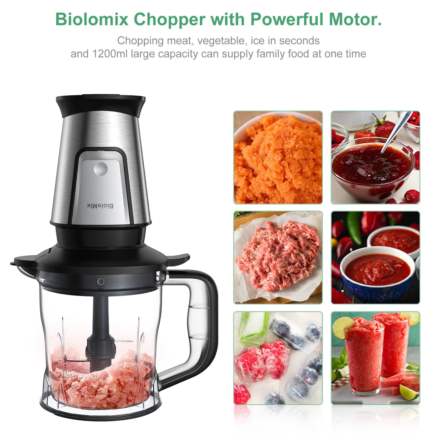 Versatile 3-in-1 Food Processor: 700W Portable Juicer, Blender, and Grinder for Smoothies and Chopping