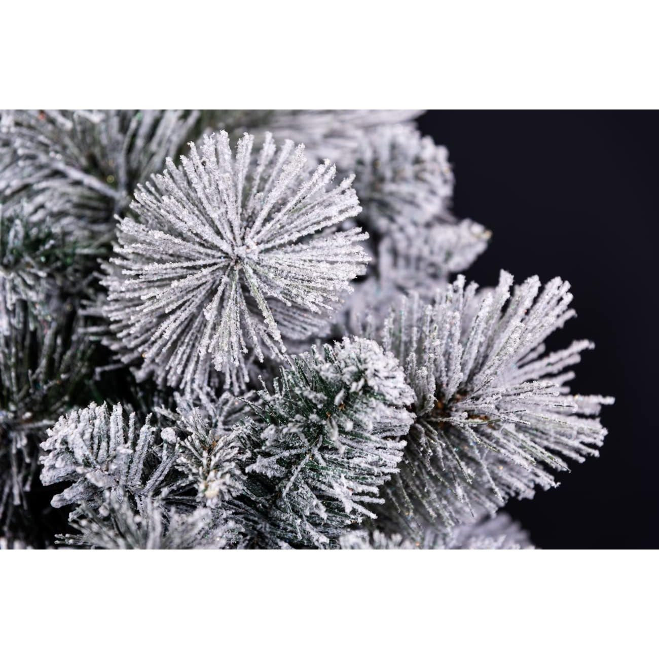 4FT-8FT Christmas Tree Green Artificial Plain Frosted Snowy Boulder Pine Helsinki Fir Tips Bushy Holiday Elegant Home Xmas Festive Decorations