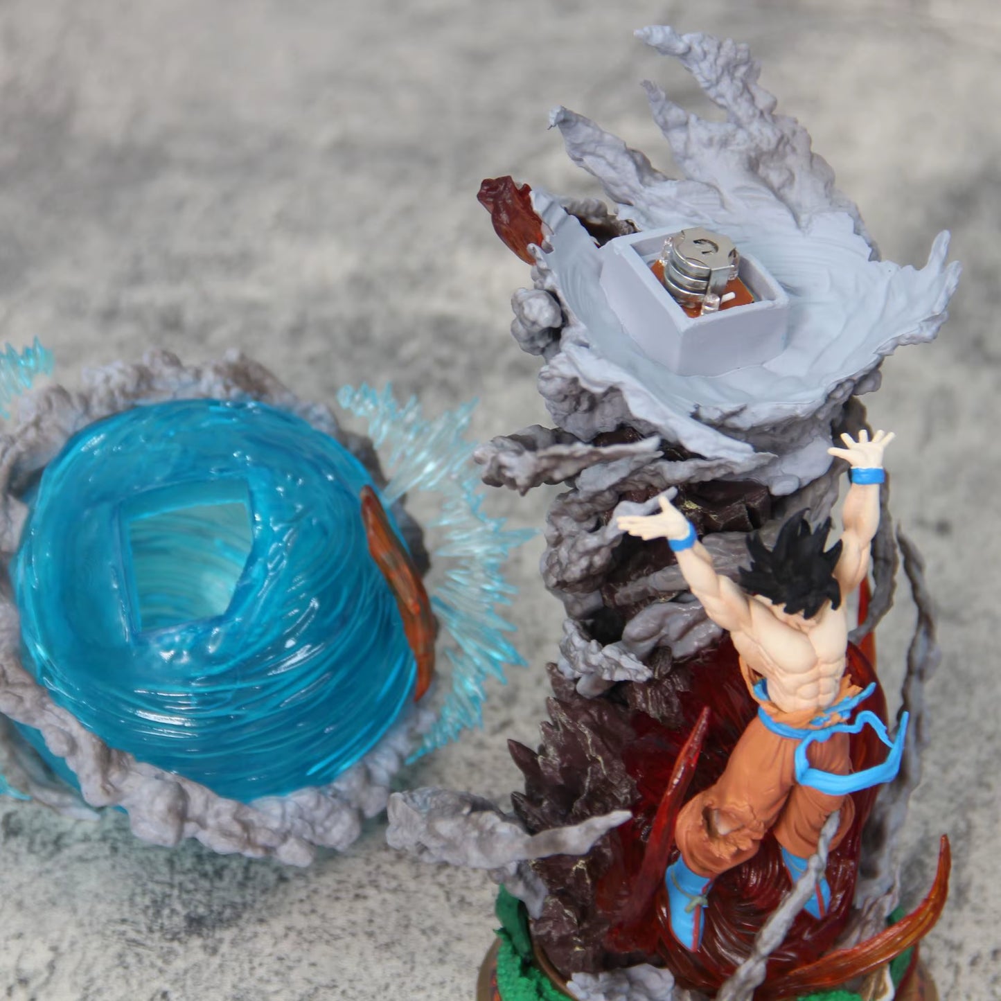 23Cm Anime Dragon Ball Goku Figure Super Spirit Bomb Son Goku Action Figures Gk Pvc Model Collection Model Toys Gifts
