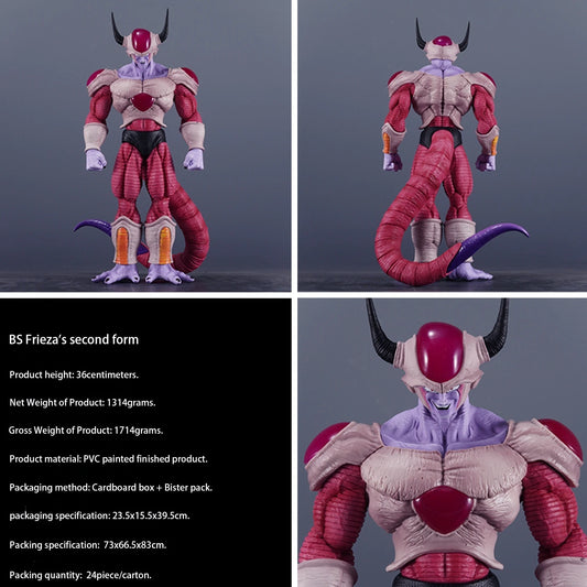 Dragon Ball Handmade 36Cm Bs Friza Second Form Standing Table Decoration Anime Animation Dragon Ball Handmade Model Doll Gift