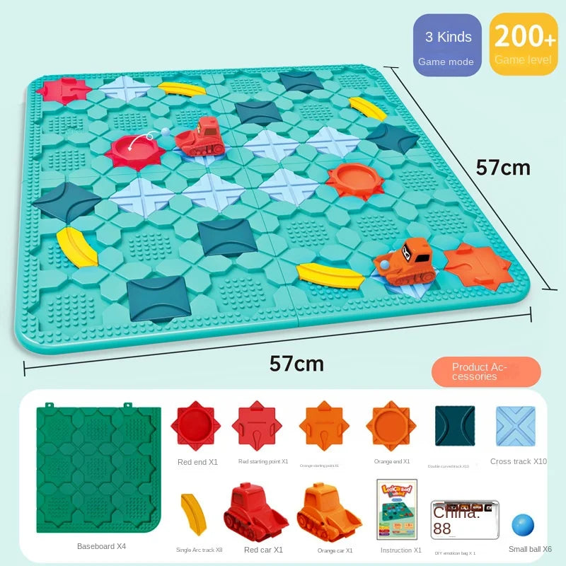 STEM Logical Road Builder Game - Engaging Family Board Game & Educational Brain Teasers for Early Montessori Learning