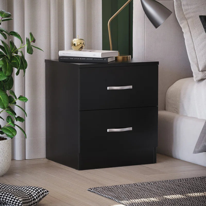 Maybery 2 Drawer Bedside Table, Bedroom Storage Cabinet