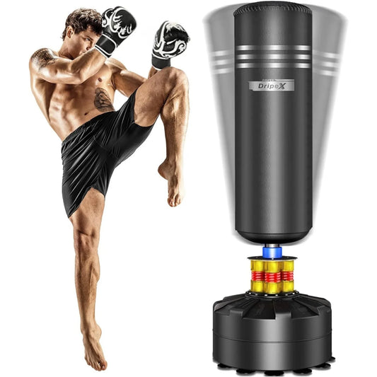 Free Standing Boxing Bag Stand with Suction Cup Base and Gloves - 69''