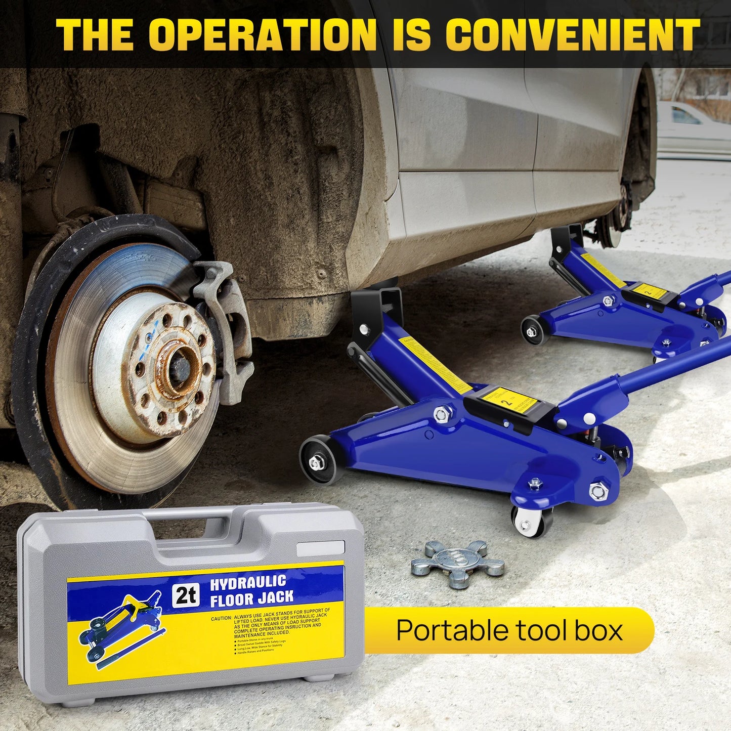 2 Tons Hydraulic Trolley Jack,Crane Lifting Jack Floor Jack Heavy Duty Car Caravan Van Vehicle Stand Lifting Tool Repair
