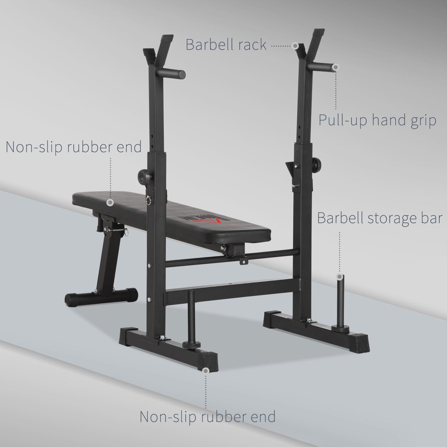 Foldable Adjustable Weight Bench & Barbell Rack for Ultimate Home Workouts